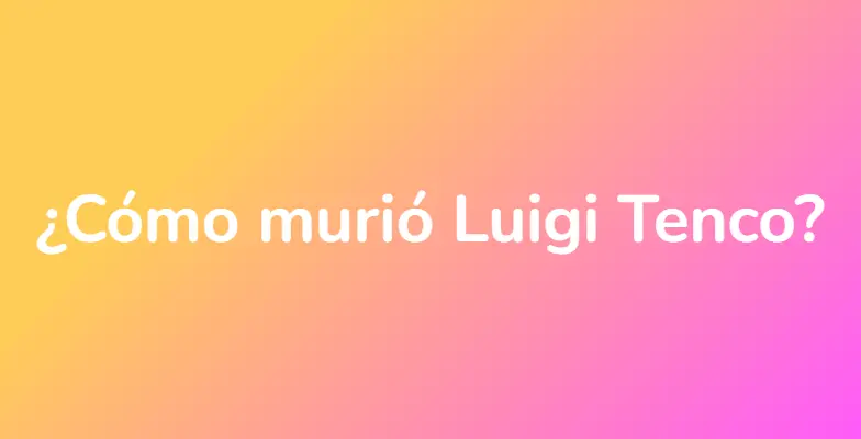 ¿Cómo murió Luigi Tenco?