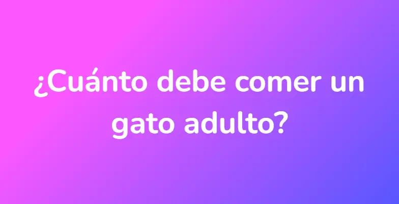 ¿Cuánto debe comer un gato adulto?