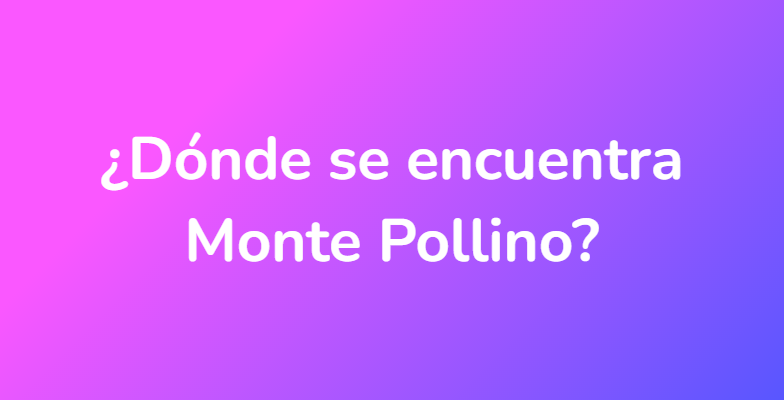 ¿Dónde se encuentra Monte Pollino?