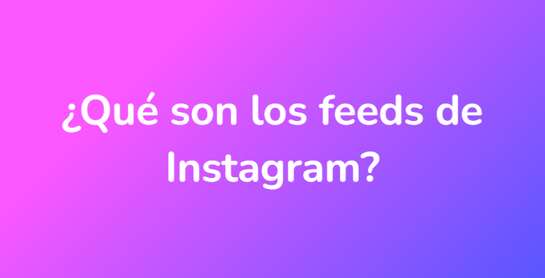 ¿Qué son los feeds de Instagram?